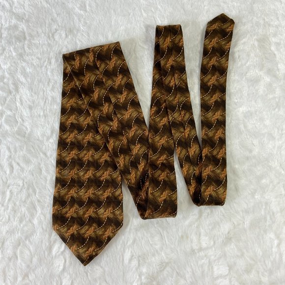 Vintage Robert Talbott Best of Class Nordstrom Geometric Silk Tie Hand Sewn - Picture 1 of 5